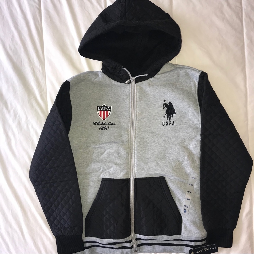 U.S. Polo Assn Big Boys' Sherpa-Lined Jacket - Picture 1 of 3
